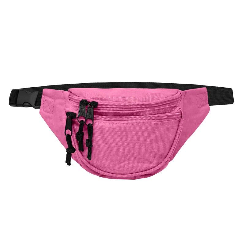 DALIX Fanny Pack w/ 3 Pockets Traveling Concealment Pouch Airport Money Bag (Hot Pink) - Image 1